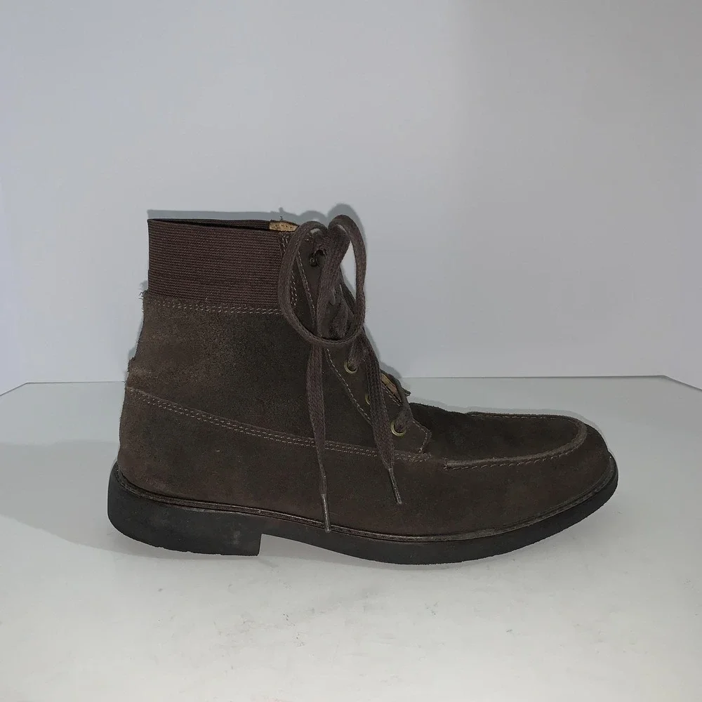 Tommy Bahama Lionelle Boots Mens Size 10 Brown Suede Combat Ankle Casual Lace Up